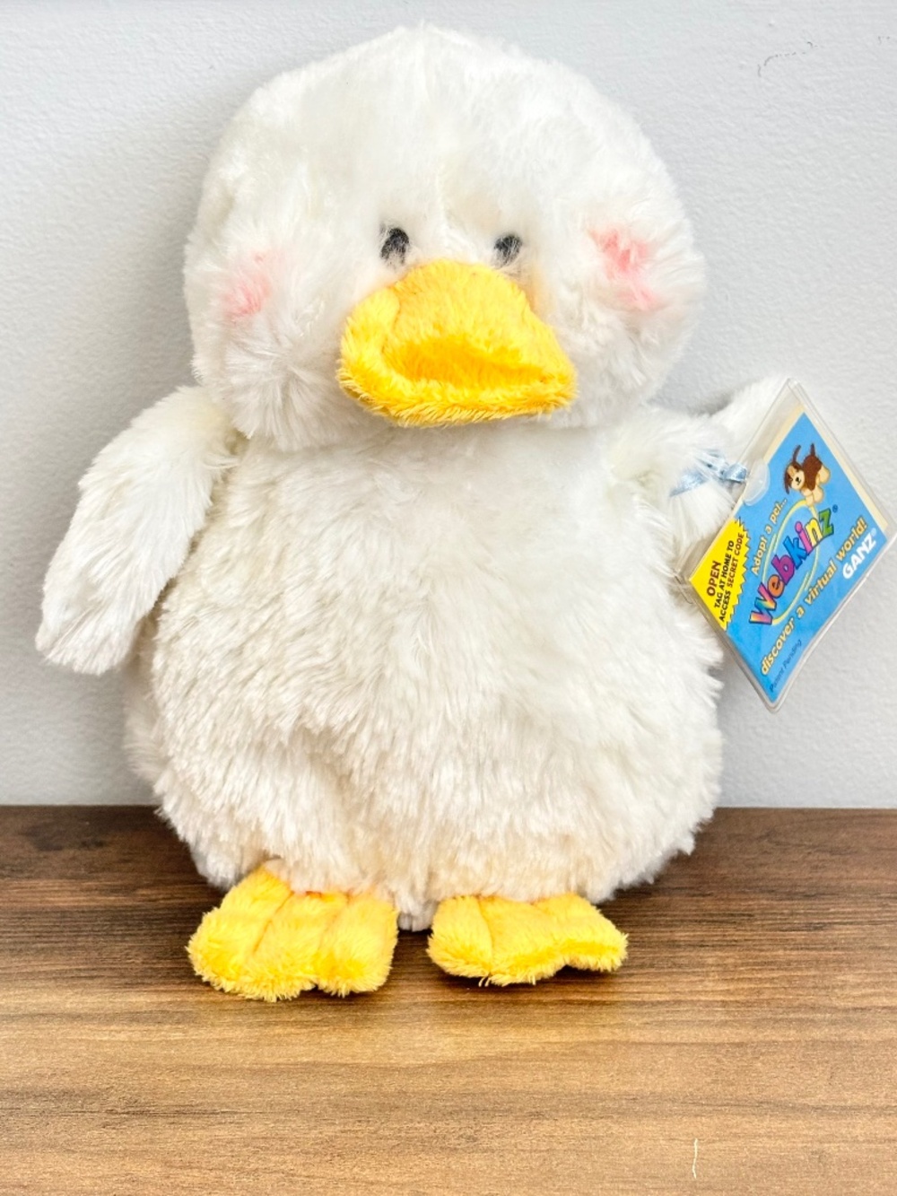 NWT Ganz Webkinz White Duck Plush Adopt a Pet Stuffed Toy HM148 CODE Sealed NEW